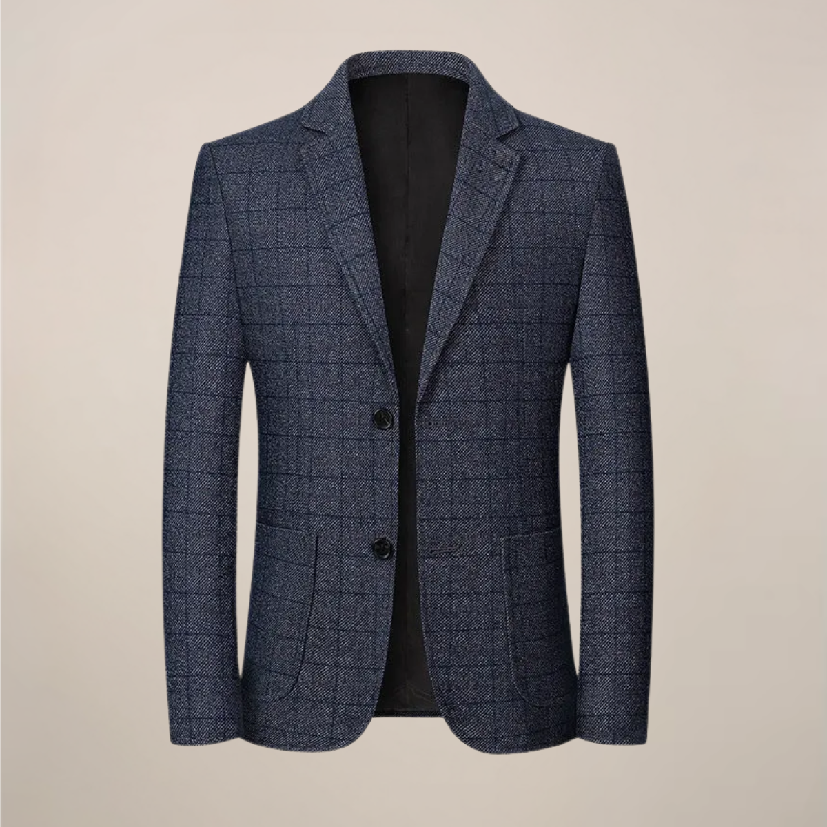Men's Slim-Fit Plaid Blazer in Vintage Check Design