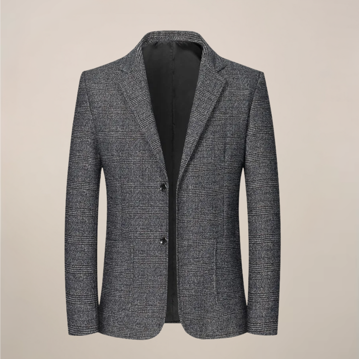Men's Slim-Fit Plaid Blazer in Vintage Check Design