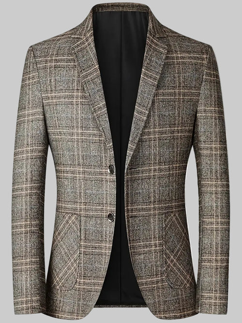 Men's Checked Blazer Jacket for Business and Smart Casual
