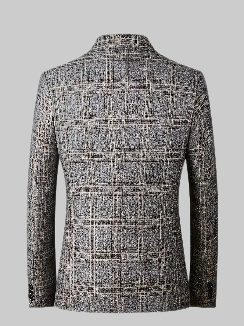 Men's Checked Blazer Jacket for Business and Smart Casual