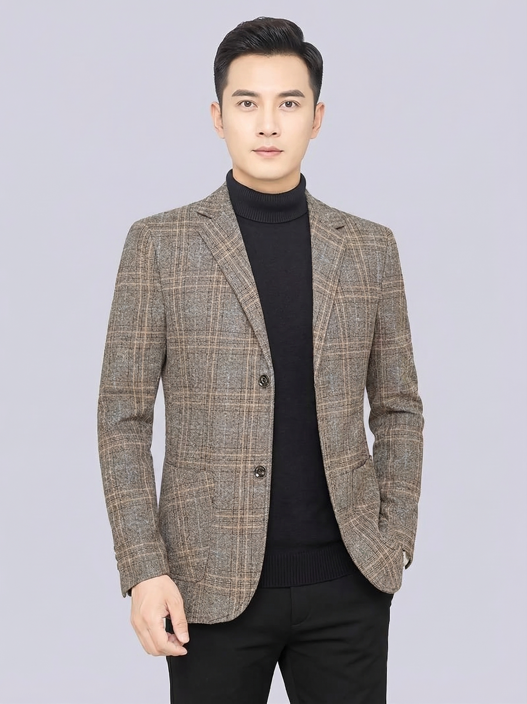 Men's Checked Blazer Jacket for Business and Smart Casual