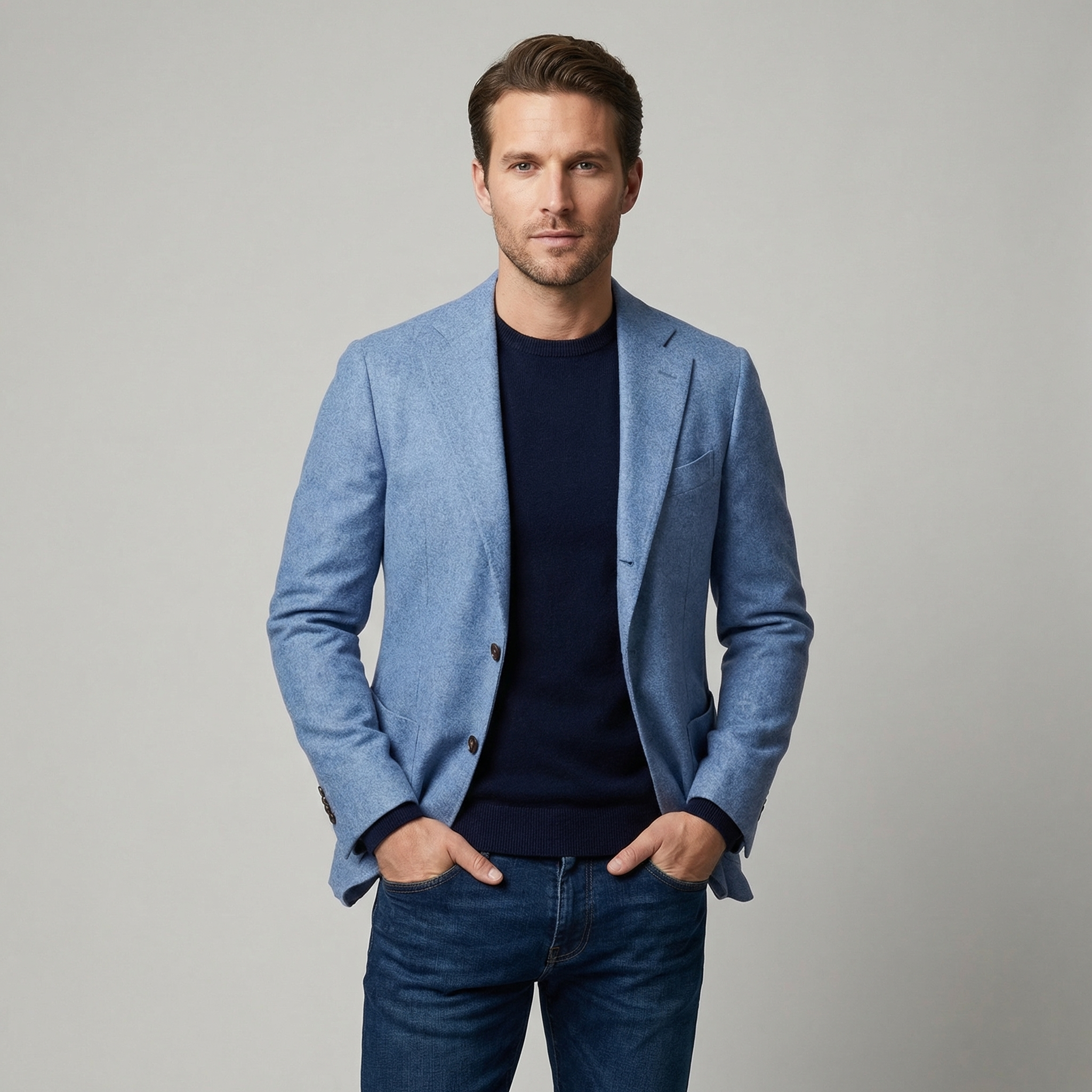 Men's Two-Button Casual Blazer for Smart Everyday Wear