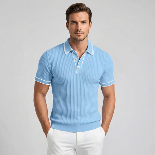 Men's Lightweight Summer Polo Shirt with Relaxed Fit