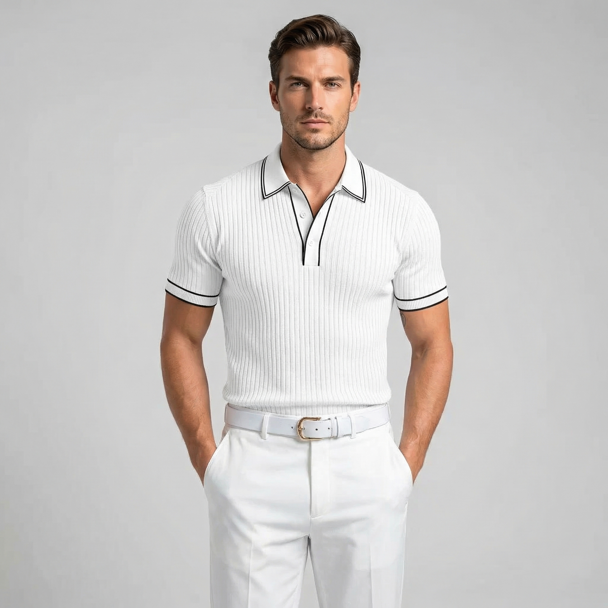Men's Lightweight Summer Polo Shirt with Relaxed Fit
