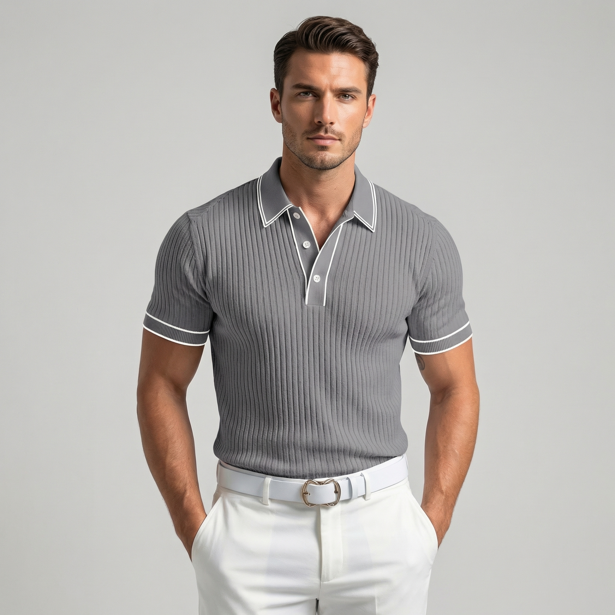 Men's Lightweight Summer Polo Shirt with Relaxed Fit
